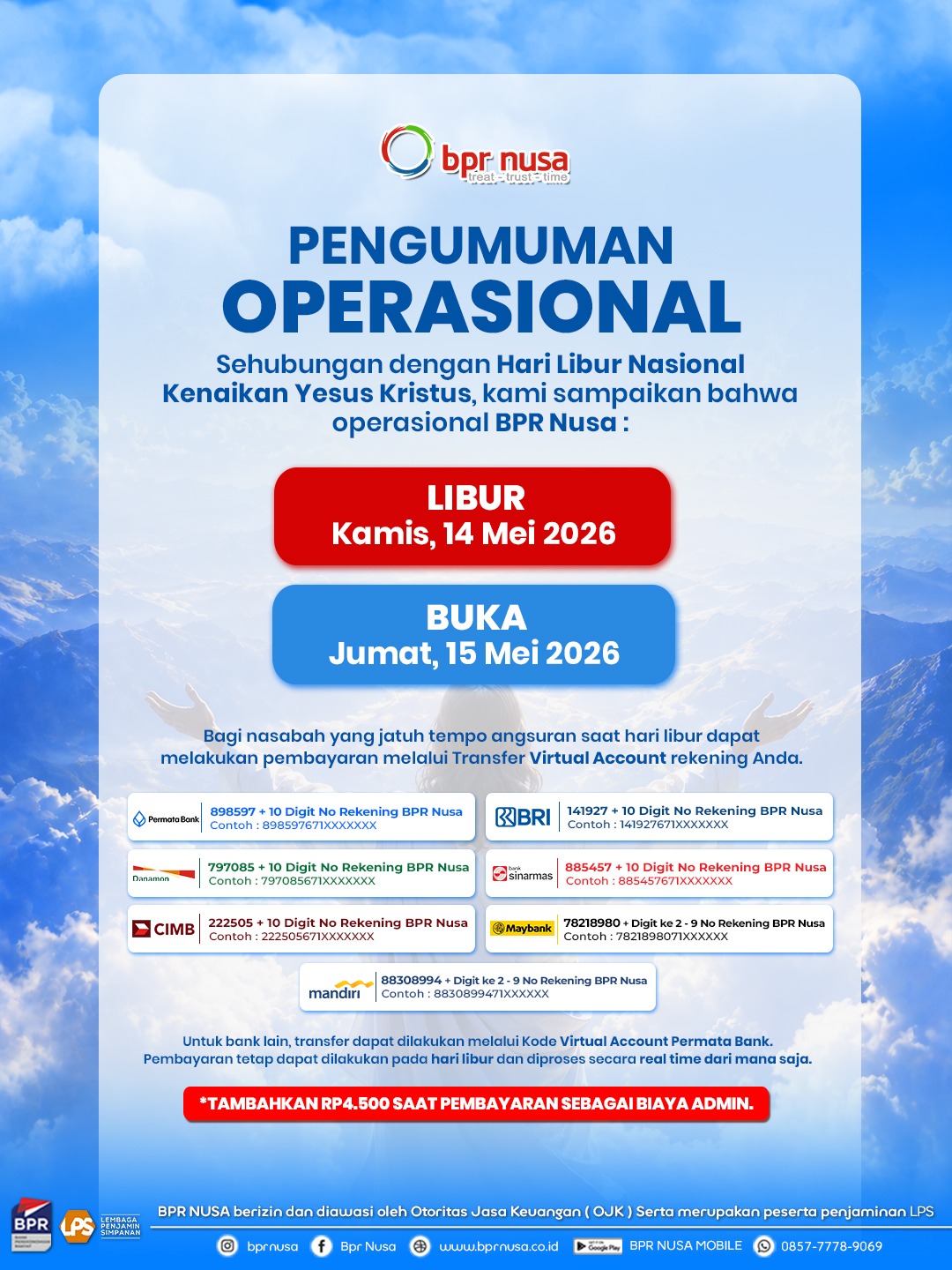 Pengumuman Libur Nasional Memperingati Kenaikan Yesus Kristus